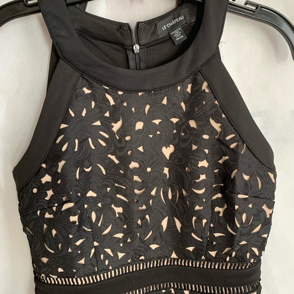 le chateau tight black with lace detailing dress - Picture 2 of 5